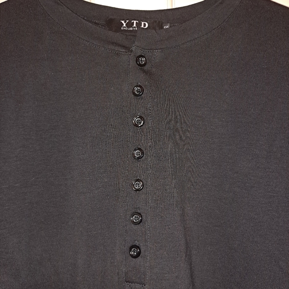 YTD black casual long sleeve top size small shirt - Picture 5 of 7